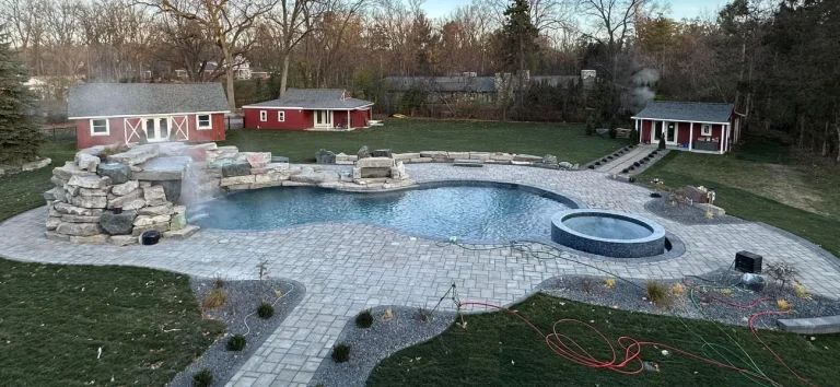 Poolside landscape design